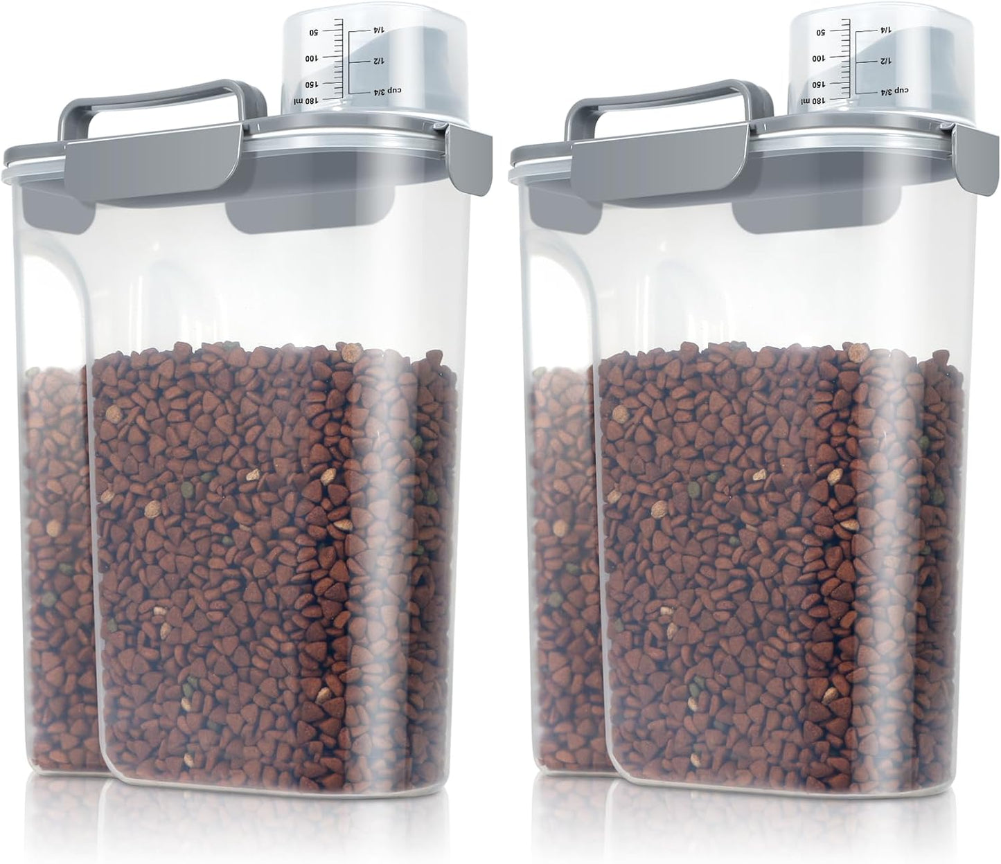TBMax Dog Food Storage Container 5-7 lbs, Airtight Cat Food Container with Larger Spout & Measuring Cup, Portable Pet Food Storage Dispenser for Small Animal Kibble Storage, Bird Seed Container