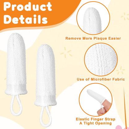 10Pcs Microfiber Soft Dog Tooth Brushing Kit Dog Finger Toothbrush Pet Dental Finger Brush Dogs Cat Teeth Cleaning & Care, Remove Plaque and Tartar