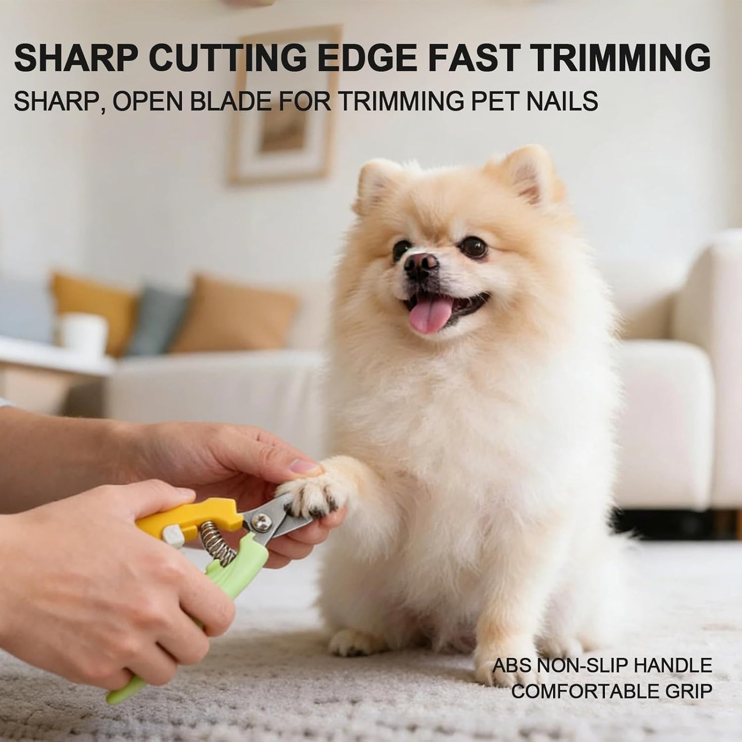 Blue Dog Nail Clipper with Safety Guard Plier Style Dog Claw Clippers Heavy-Duty Dog Toenail Clippers Professional Pet Nail Trimmers for Small Medium Large Dogs and Cats with Thick Nails
