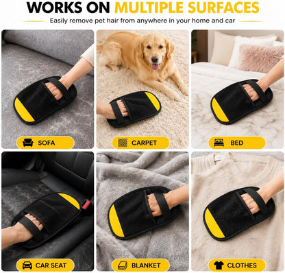 Pet Hair Remover Glove for Dogs & Cats – Reusable Fur Cleaning Mitt for Couch, Carpet, Furniture & Clothes – Easy Lint & Hair Removal Tool