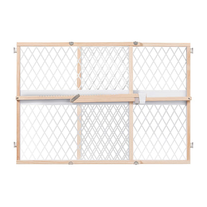Summer Infant Secure Pressure Mount Wood & Plastic Baby Gate, Natural Hardwood Finish – 24” Tall, Fits Openings up to 27.5” to 42” Wide, Baby and Pet Gate for Doorways