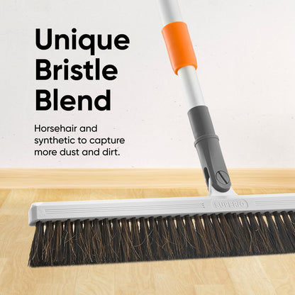 Superio 16"" Slim Silicone Salon Broom - Carpet Rake for Liquid, Human Hair, and Pet Hair, and Fur Space Saving and Easy to Wash, 12811274