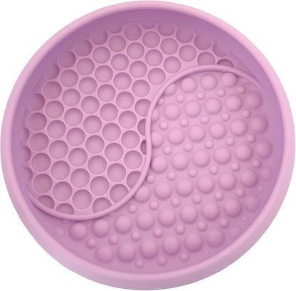 YAMI Dog Lick Bowl, Lick Mat for Dogs, Wet Food Cat Slow Feeder, Freeze Bowl, Enrichment & Puzzle Toy for Anxiety Relief, Food-Grade Silicone, Suction Cups, Dishwasher Fit, for All Breed (Light Gray)
