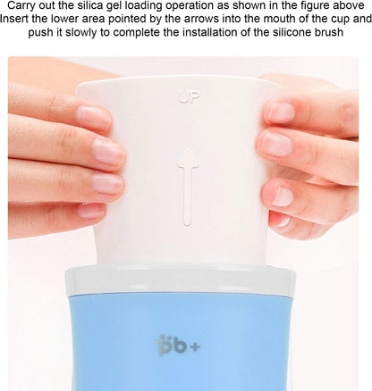 Dog Paw Cleaner, Paw Washer Detachable Pet Feet Cleaner Rotating Dog Portable Feet Cleaning Cup Portable Dog Foot Washer Accessory(Blue)