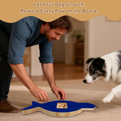 Vivifying Dog Nail Scratch Board with Treat Drawer, Stress-Free Nail Filing Tool for Dogs, Alternative to Clippers for Front Paw Nails, Interactive Training Scratch Pad with Extra Sandpaper