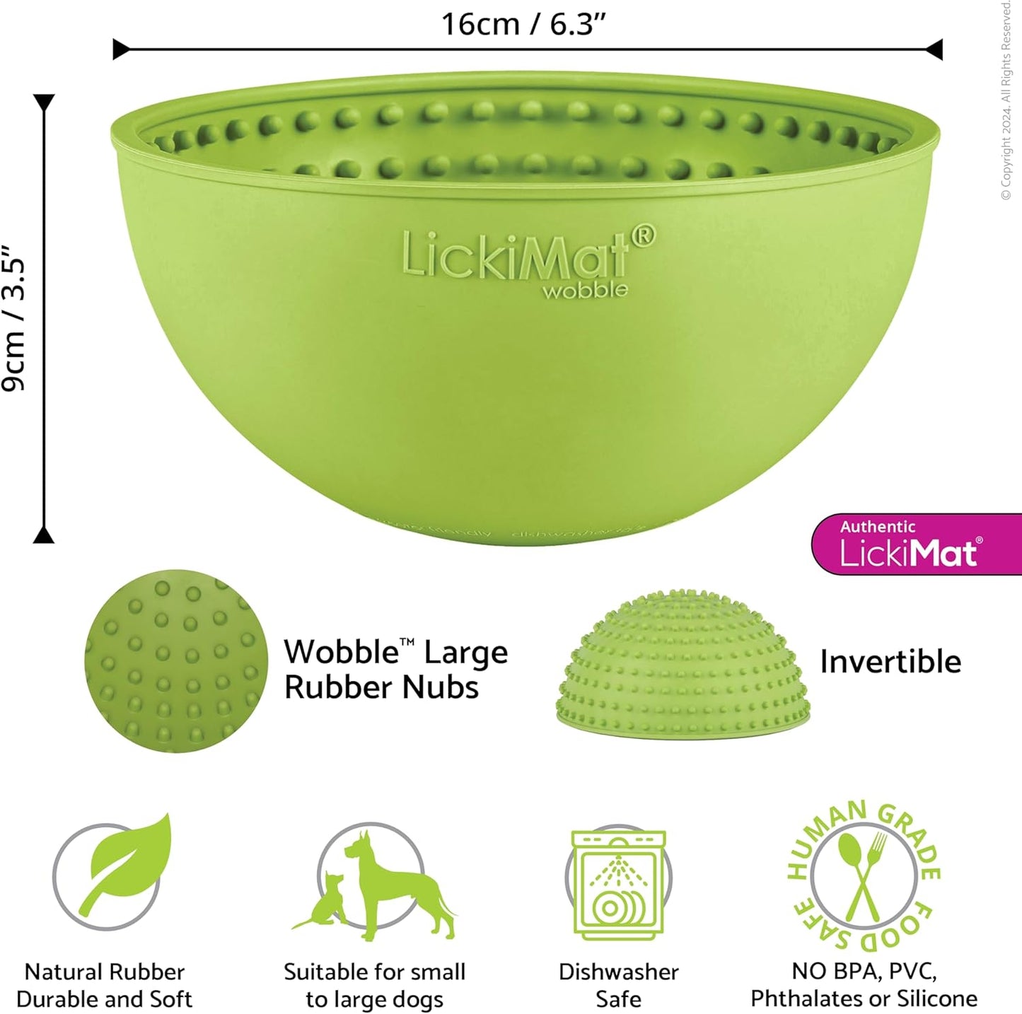 LickiMat Wobble, Dog Slow Feeder Bowl Lick Mat, Boredom Anxiety Reducer; Perfect for Food, Treats, Yogurt, or Peanut Butter. Fun Alternative to a Slow Feed Dog Bowl, Turquoise