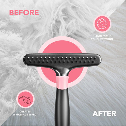DOGI Deshedding Brush Comb - Undercoat Rake for Dogs, Cats, Short, Long Hair Coats - Double Row Stainless Steel Pins - Reduce Shedding by 90% (Green)