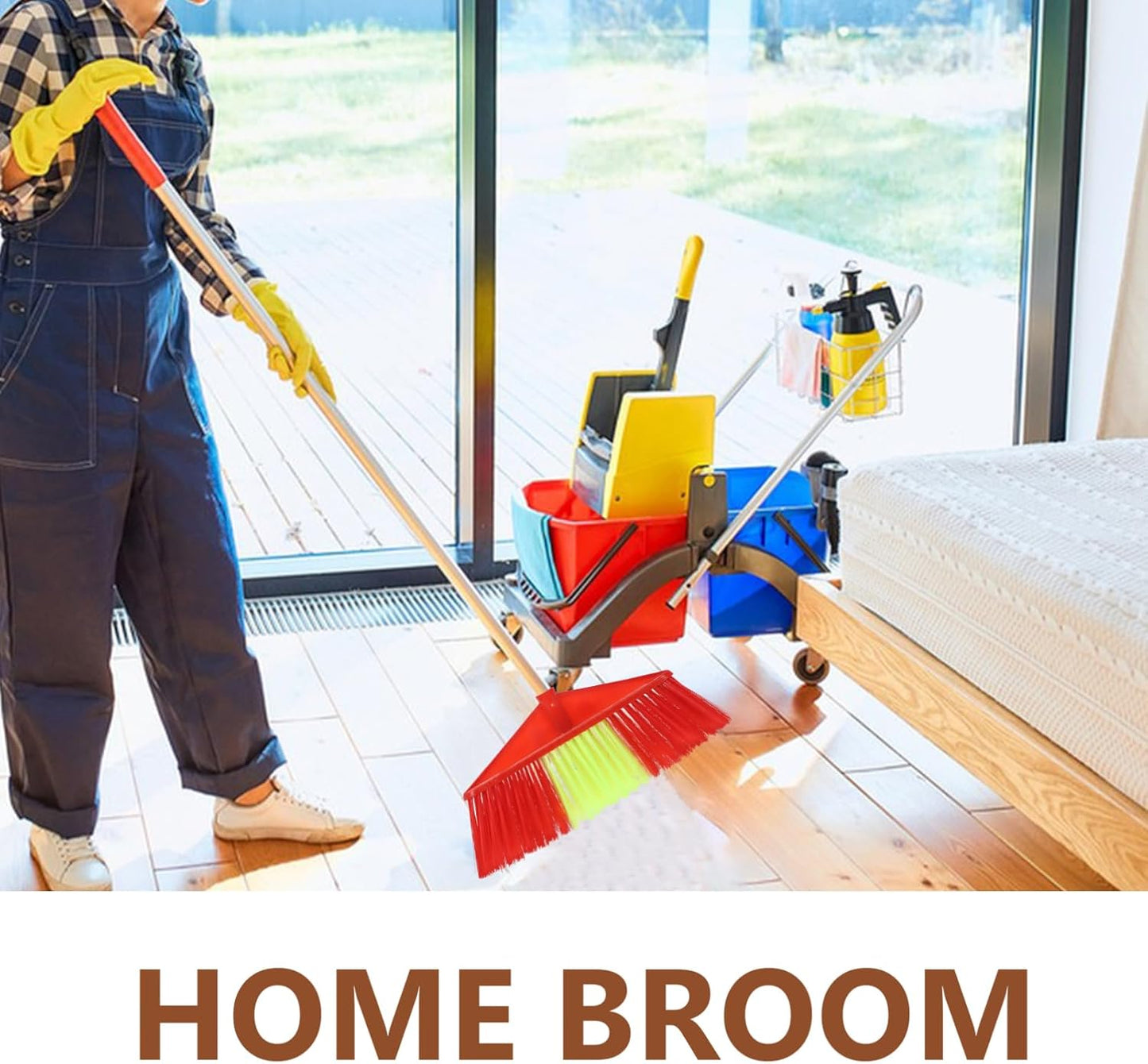 Luxshiny Pet Hair Removal Broom with Soft Bristles Durable Plastic Sweeper for Cleaning of Carpets Upholstery and Outdoor Surfaces Compact Storage Design for Home and Office Use