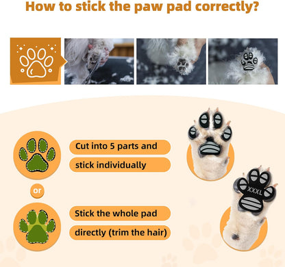 Anti-Slip Dog Paw Protector Pads for Senior Dogs, Dog Paw Adhesive Pads on Hardwood Floor,Senior Pets Essentials with Strong Traction,Puppy Grippers,12 Sets 48 pc L