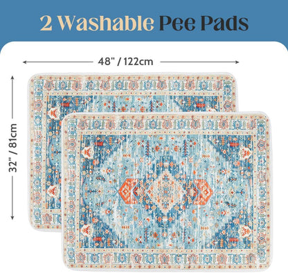 Washable Pee Pads for Dogs, 2 Pack Reusable Puppy Training Pads 40"x26" Super Absorbent Waterproof Dog Training Pads, Non-Slip Potty Pads, Whelping Pads Litter Mat