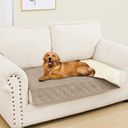 Smiry Waterproof Dog Bed Cover Blanket 30x70, Soft Reversible Pet Blanket, Washable Leakproof Cats Dogs Couch Cover for Sofa, Couch, Furniture, Grey/Dark Grey