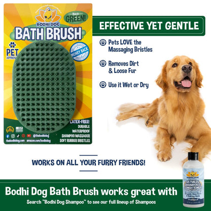 Bodhi Dog Shampoo Brush - Pet Grooming & Bath Supplies for Dogs and Cats - Bath Brush for Long & Short Hair - Premium Scrubber for Shower, Bathing & Massage (One Pack, Blue)