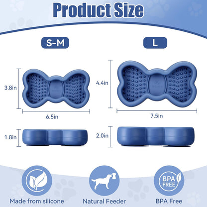 Freeze Dog Lick Bowl, Animire Non-Slip Slow Feeder Lick Mat for Dogs, Silicone Dog Enrichment Bowl for Distraction Anxiety Relief Boredom, BPA Free, Dishwasher Safe(Rose,S)