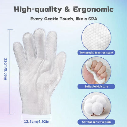 Pet Glove Wipes for Dogs and Cats, Upgraded & Thickened - Hypoallergenic No Rinse Deodorizing Grooming Wipes for Paws, Body, Ears, Face & Coat for Daily Grooming and Travel，6 Count