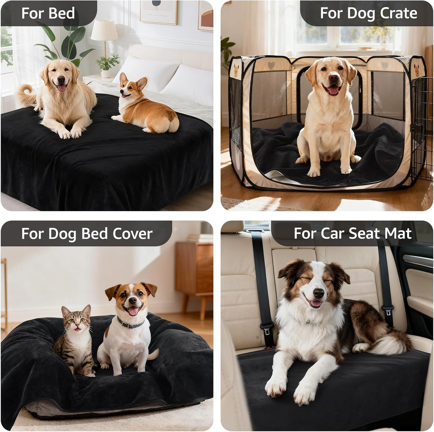 LOOBANI Waterproof Blanket for Bed: Reversible Soft Flannel Twin Bed Blanket 60" x 80", Leakproof Throw Spill-Proof Dog Pet Blanket for Couch Cover, Movie Time, Camping, Travel, Grey