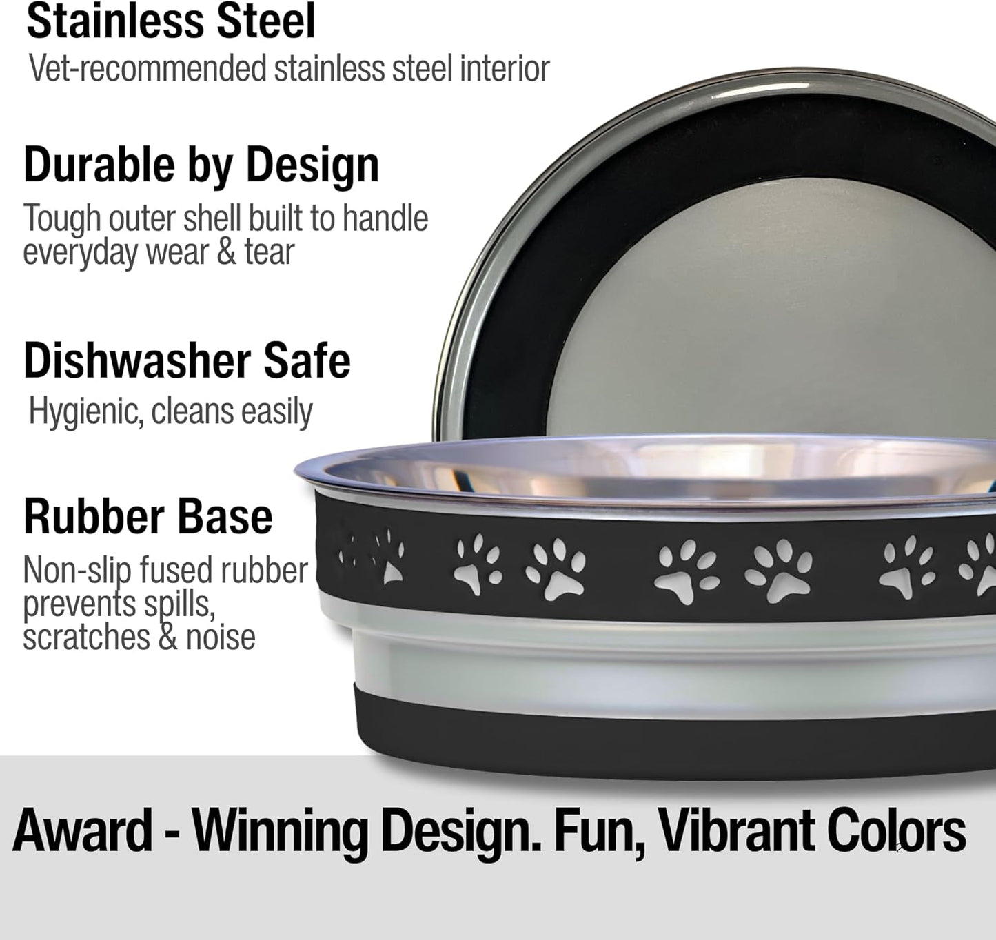 Loving Pets Corsa Dog Bowls- Stainless Steel Dog & Cat Bowls - Spill Proof Dog Food Bowl, Cat Bowl, Puppy Essentials & Pet Supplies Great for Home & Travel (Small 10-20 lbs, Rapid Blue)