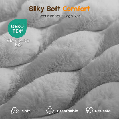 Orthopedic Dog Bed for Large Dog, Waterproof Pet Bed,Non-Slip Bottom and Egg-Crate Foam with Removable Washable Cover Crate Bed,Cream,36"x27"x3"