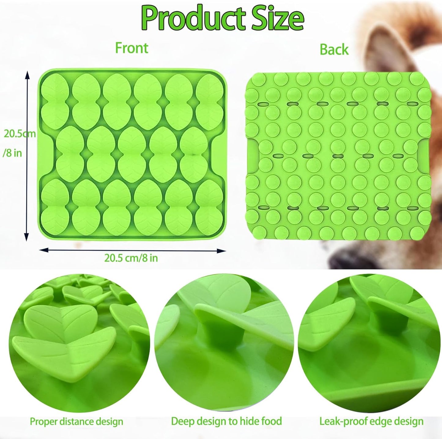 Small Silicone Snuffle Mat for Small Dogs Puppy Cat Slow Down Eating,Slow Feeder Lick Mat for Dry Wet Food for Pet Training Smell,Encourages Natural Foraging Skill,Relieving Stress