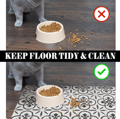 Dog Food Mats for Floors Absorbent, Pet Cat Food Mat - Quick Dry Dog Bowl Mats for Food and Water, Eco-Friendly Pet Supplies