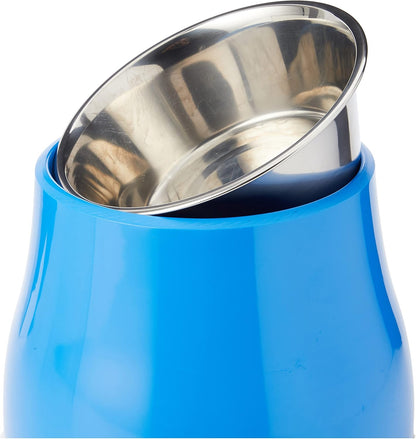 Dogit Elevated Dog Bowl, Stainless Steel Dog Food and Water Bowl for Large Dogs, White, 73753