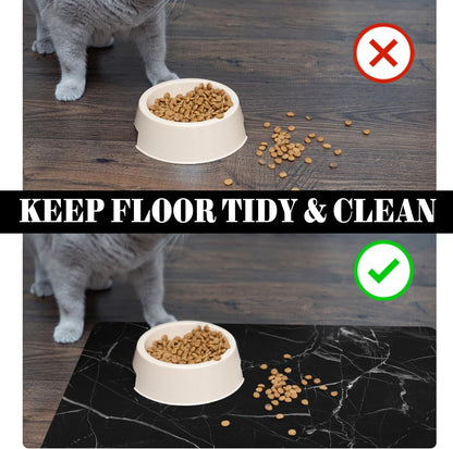 Dog Food Mats for Floors Absorbent, Pet Cat Food Mat - Quick Dry Dog Bowl Mats for Food and Water, Eco-Friendly Pet Supplies