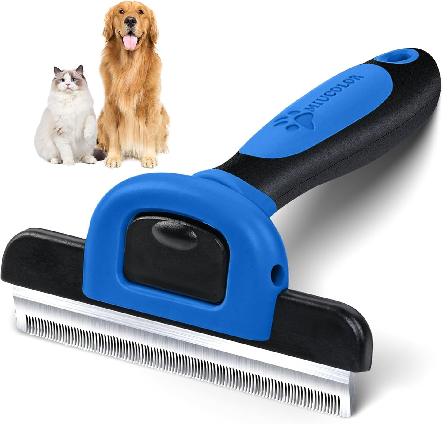 MIU COLOR Pet Grooming Brush, Deshedding Tool for Dogs & Cats, Effectively Reduces Shedding by up to 95% for Short Medium and Long Pet Hair