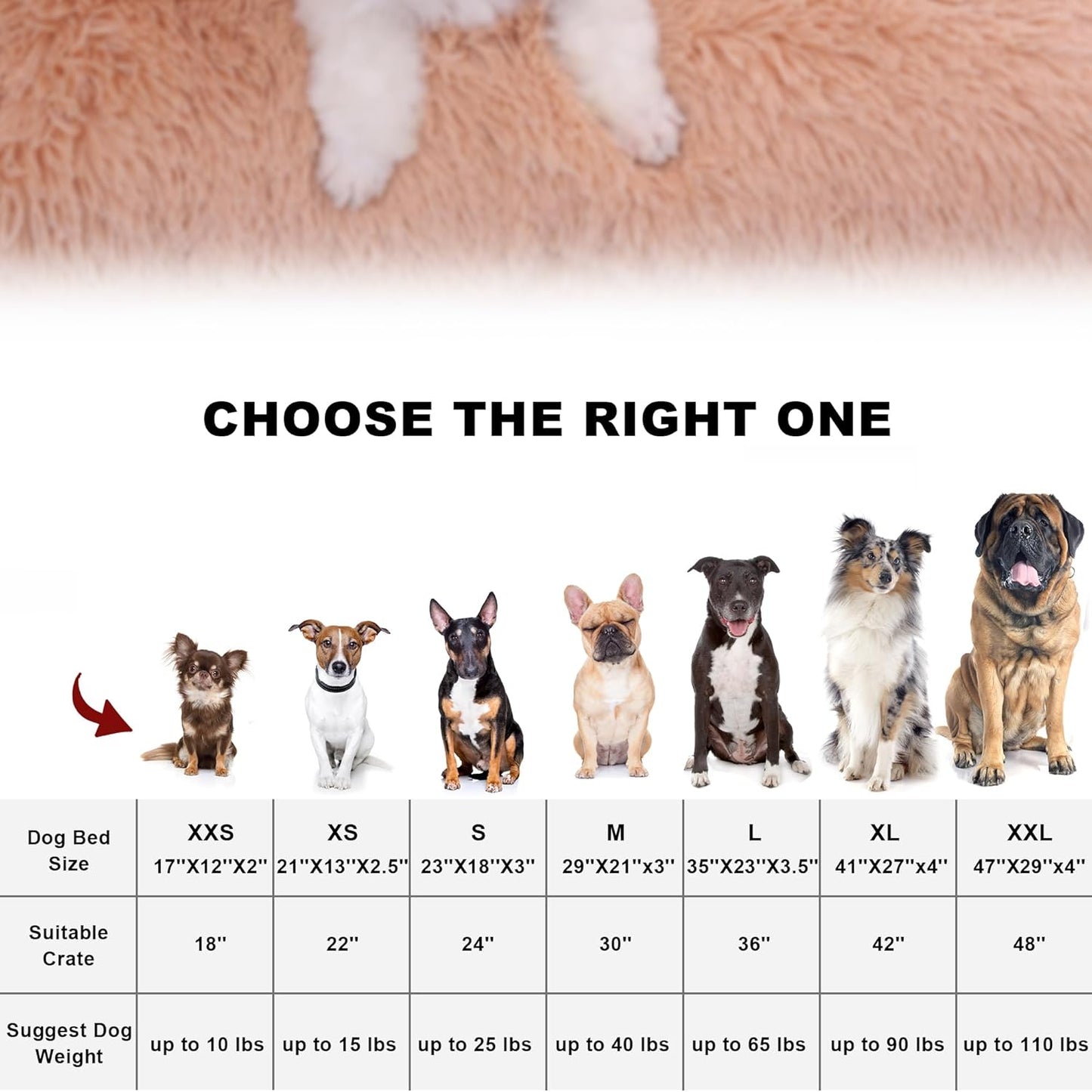 Bedfolks Waterproof Dog Crate Bed, Plush With Removable Washable Cover, Faux Fur Crate Pad for Medium Dogs, Fluffy Kennel 29"x21", Dark Grey