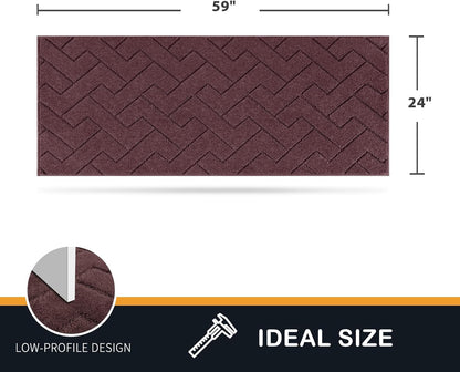PURRUGS Dirt Trapping Door Mat 20" x 31.5", Non-Slip Machine Washable Entry Rug, Dog Doormat, Indoor Front Door Mat, Super Absorbent Entryway Rug for Muddy Shoes & Paws, Taupe