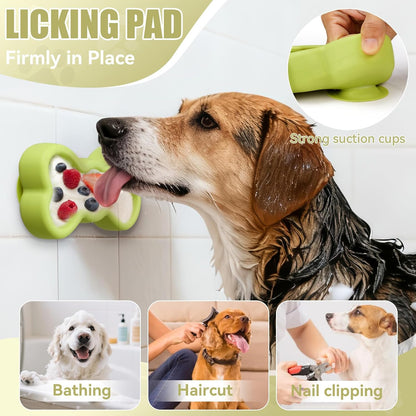 Freeze Dog Lick Bowl, Animire Non-Slip Slow Feeder Lick Mat for Dogs, Silicone Dog Enrichment Bowl for Distraction Anxiety Relief Boredom, BPA Free, Dishwasher Safe(Rose,S)