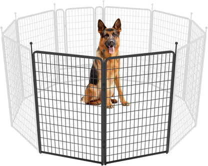 FXW Rollick Unleashed Dog Playpen for Indoor, Yard, RV Camping, 24 inch 8 Panels for Small and Puppy Dogs, Black│Patented