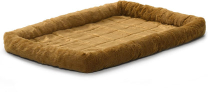 MidWest Homes for Pets QuietTime Dog Bed - White Fleece Bolster, Ultra-Soft and Machine Washable, Fits 24-Inch Crates and Carriers, for Small Breed Dogs