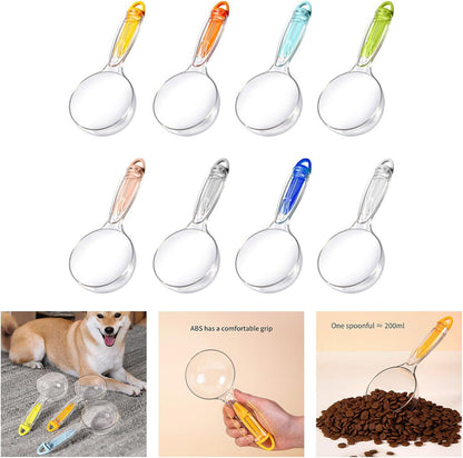 Pet Food Scoops and Bag Sealer with Safe Construction for Easy Feeding Dog Scoops with Sealing Clip