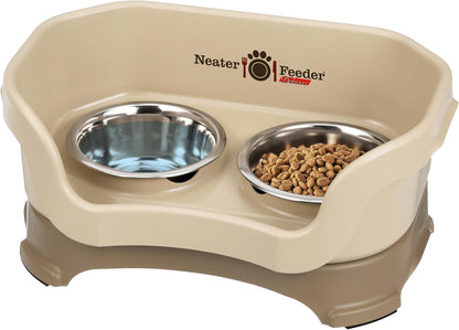 Neater Pet Brands Neater Feeder Deluxe Mess Proof Dog Bowls Elevated for Large Dogs Over 40 lbs, Made in USA, No Spill Raised Dog Food Bowl Stand Feeding Station, Food and Water Bowl Set, Black