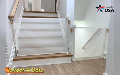 Retract-A-Gate 52 inch White: The Original and only Made in USA Retractable Baby, Dog, & Cat Gate