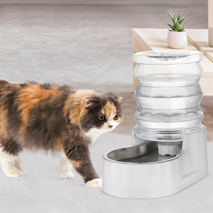 RIZZARI 8L Elevated Pet Water Dispenser – Stainless Steel Gravity Waterer with Auto-Refill Design for Medium and Large Dogs & Senior Pets -Comfortable Drinking Height for Living Rooms,Multi-Pet Homes