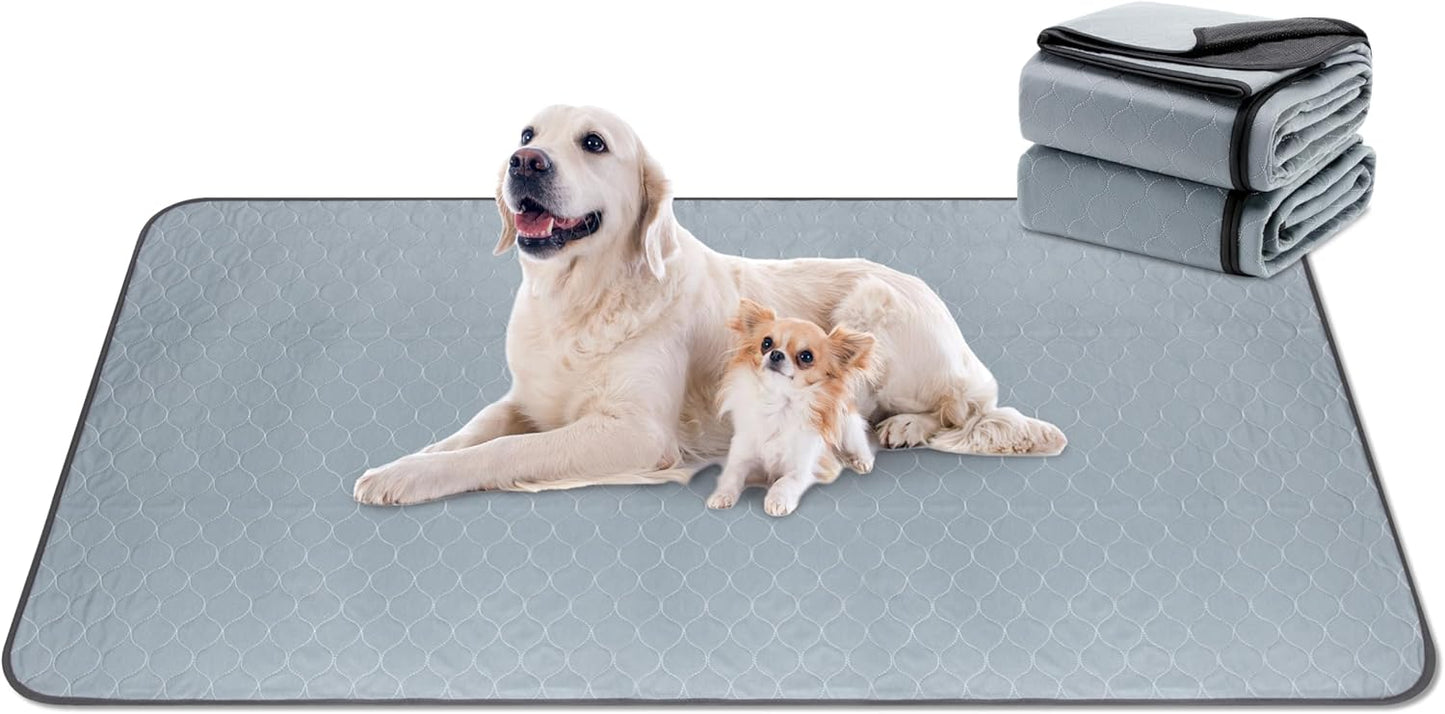DAHAPYBOO Washable Pee Pads for Dogs,4 Pack Reusable Puppy Pads for Dogs,18x24 Non-Slip Waterproof Pet Training Pads for Crate, Playpen, Bed, Sofa,Whelping Box, Potty Training