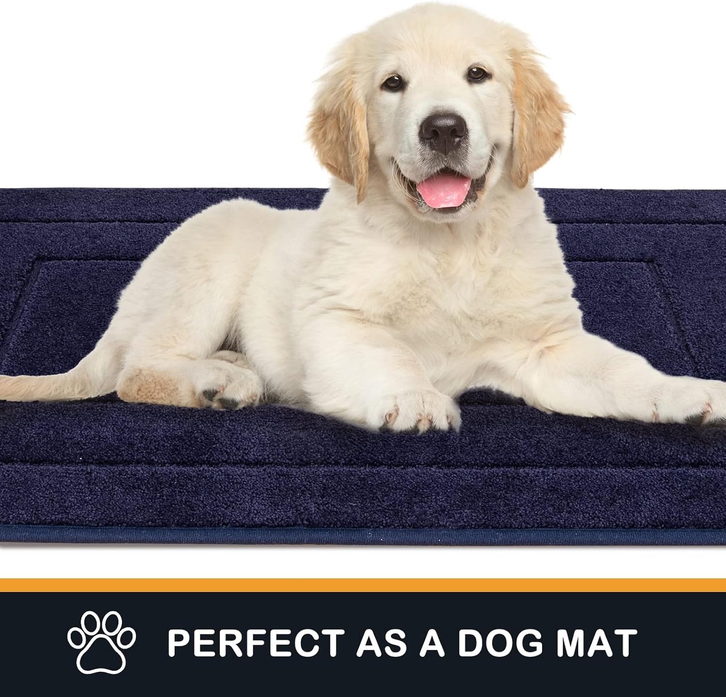 PURRUGS Dirt Trapping Door Mat 32" x 47", Non-Slip/Skid Machine Washable Entryway Rug, Dog Doormat, Super Absorbent Welcome Mat for Muddy Wet Shoes and Paws, Grayish Brown