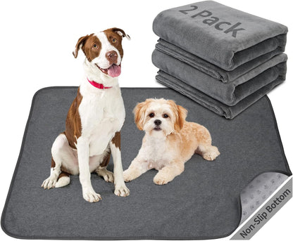 Dog Pee Pad Washable Extra Large, Instant Absorb Thicker Training Pads Non-Slip Pet Playpen Mat, Waterproof Reusable Floor Mat Ideal for Puppy Senior Dog Whelping Incontinence Housebreaking 65x48 Inch