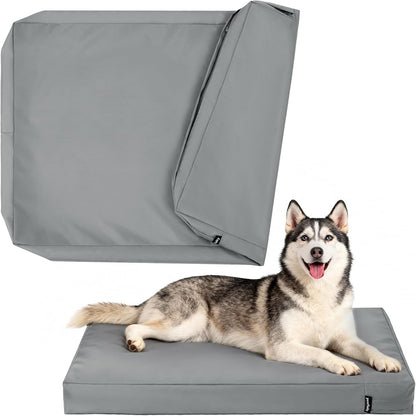 PAWFINITY Waterproof Dog Bed Cover Replacement Washable, Easy to Clean, Pet Hair Resistant, Heavy Duty Oxford, Zipper Closure, Indoor/Outdoor Use, Fits 36 Inch Dog Crate - Large, 34x22x3.5, Black