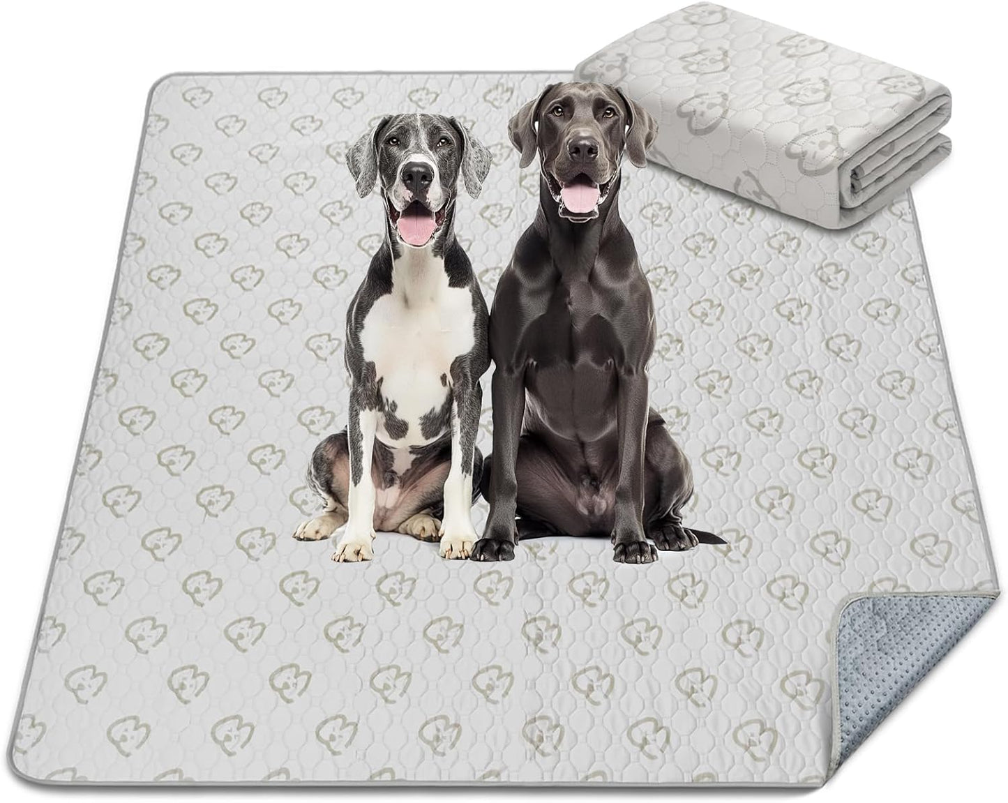 FXW Washable Pee Pads for Dogs, Puppy Pads with Super Absorbent, Specifically Designed for FXW Rollick/Homeplus 24inch 6 Panels Dog Playpen, 39" x 63" Rectangle, Khaki, 1 Pack