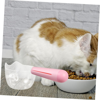 Mikikit Dog Food Scoop Bag Clip Food Can Spoon Handle Scale Scoop for Dogs Cats