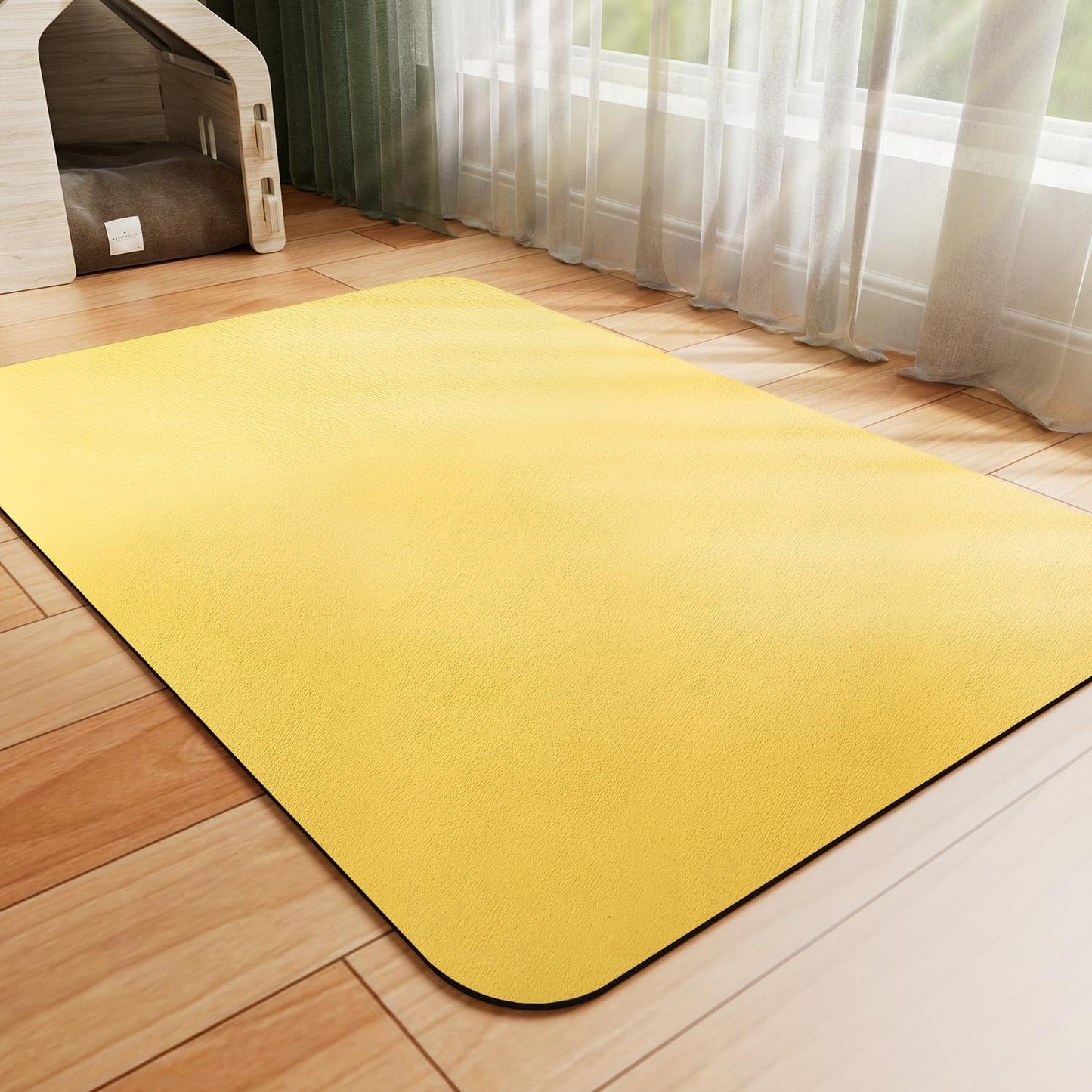 HotLive Dog Food Mat - Absorbent Cat Mat for Food and Water, No Stains Pet Feeding Bowl Mat, Easy to Clean Pet Placemats, Quick Dry Dog Water Dispenser Mat for Messy Drinkers | Paw Dark Grey 12"x 19"