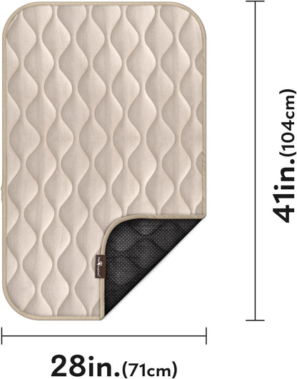 Paw Inspired Washable Padded Crate Mats for Dogs | 29” x 18” Pad, Fits 30-inch Kennels | Leakproof, Waterproof Bottom, Plush Pet Beds (Gray)