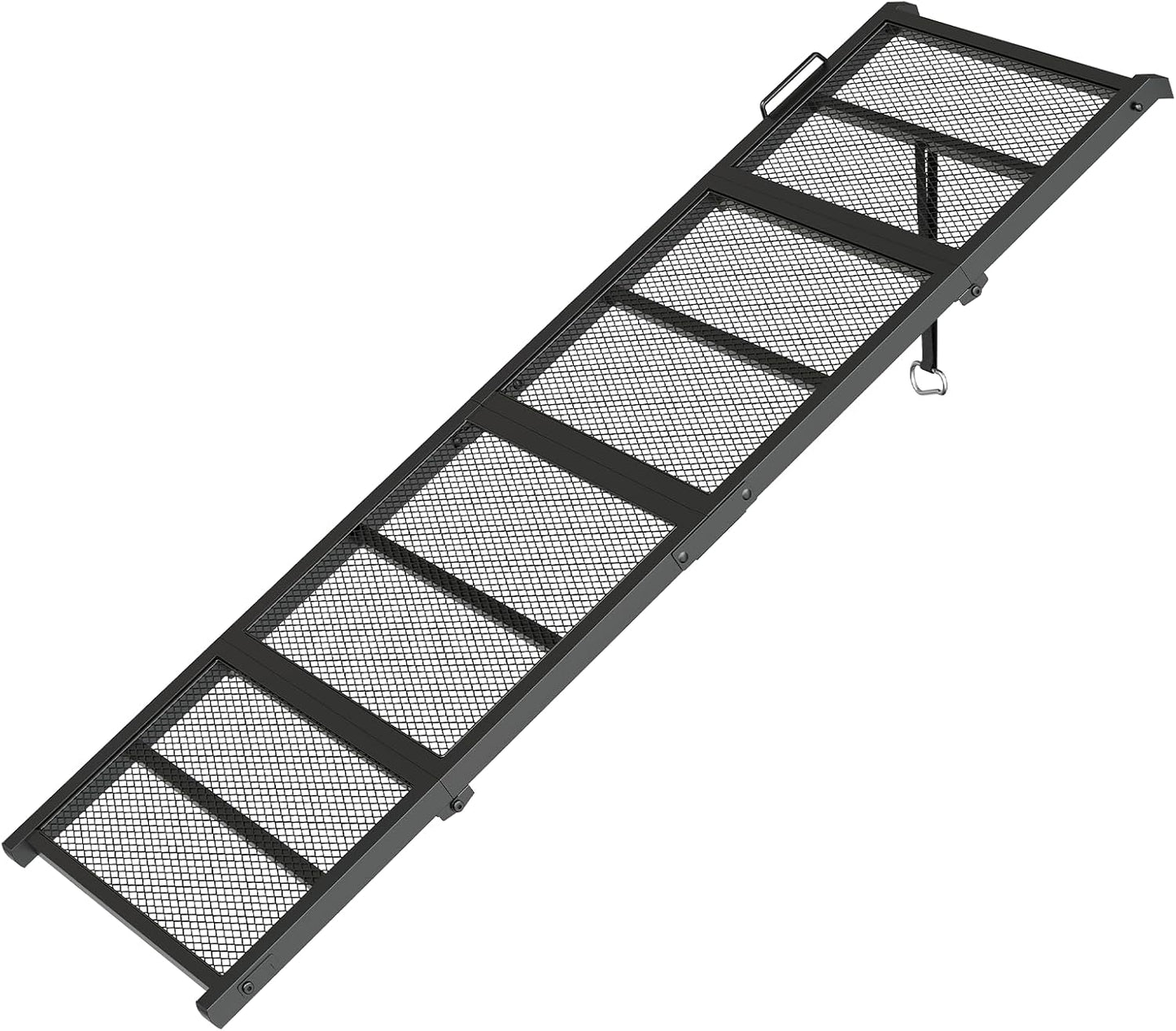 HOOBRO 70.8" Folding Dog Ramp for Car, 4-Fold Pet Ramp for Car SUV Couch, Extra Long Dog Ramp for Large Dogs Senior Pets, Non-Slip Walking Surface, Portable Design, Black BK08PT03
