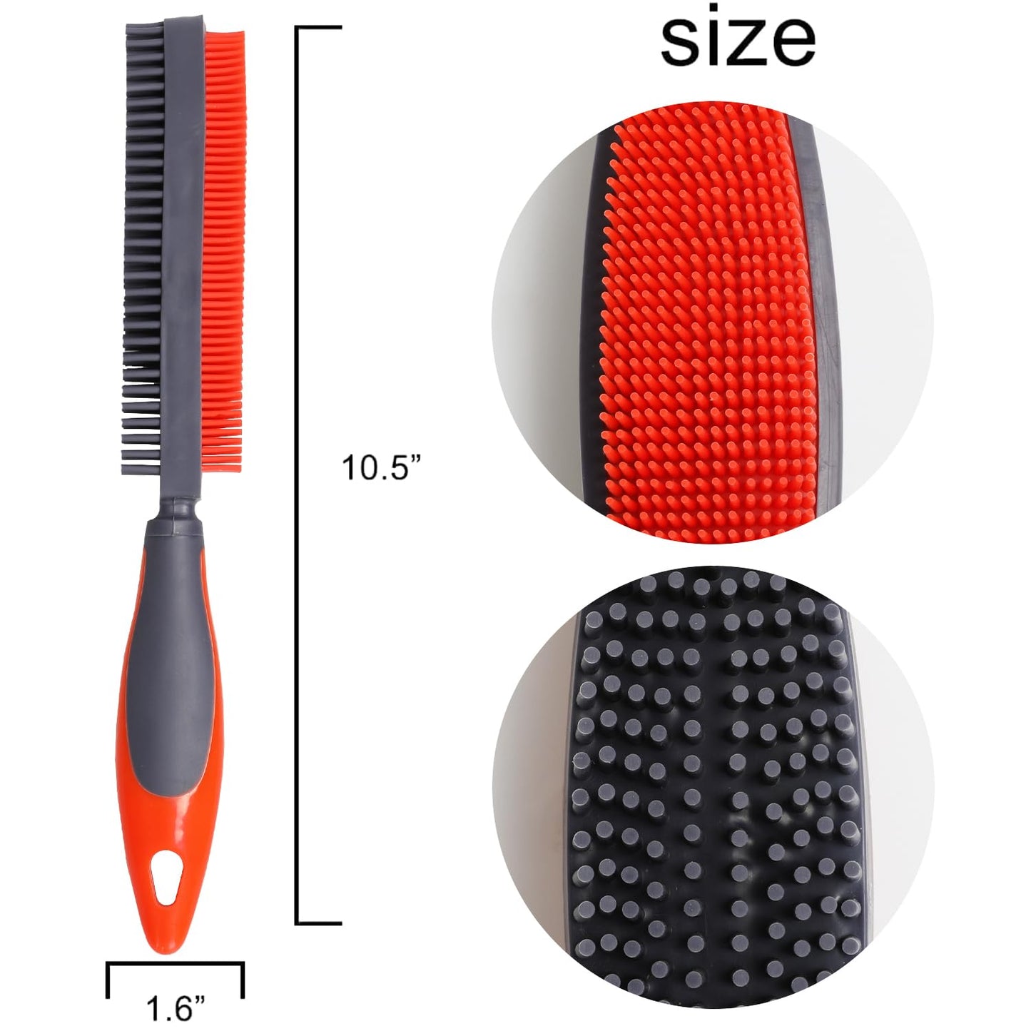 Rubber Pet Hair Removal Brush for Couch Clothes Dog Cat Pet Hair Carpet, Also Used as Dog Cat Bath Brush with Massage Effect