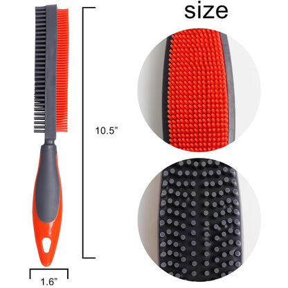 Rubber Pet Hair Removal Brush for Couch Clothes Dog Cat Pet Hair Carpet, Also Used as Dog Cat Bath Brush with Massage Effect