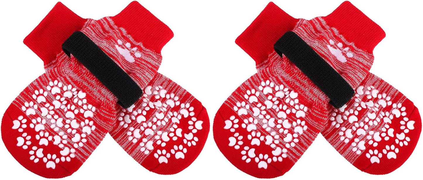EXPAWLORER Anti Slip Dog Socks to Prevent Licking Paws, Dog Shoes for Hot Pavement, Dog Booties for Small Medium Large Senior Dogs, Traction Control Boots & Paw Protectors for Hardwood Floors