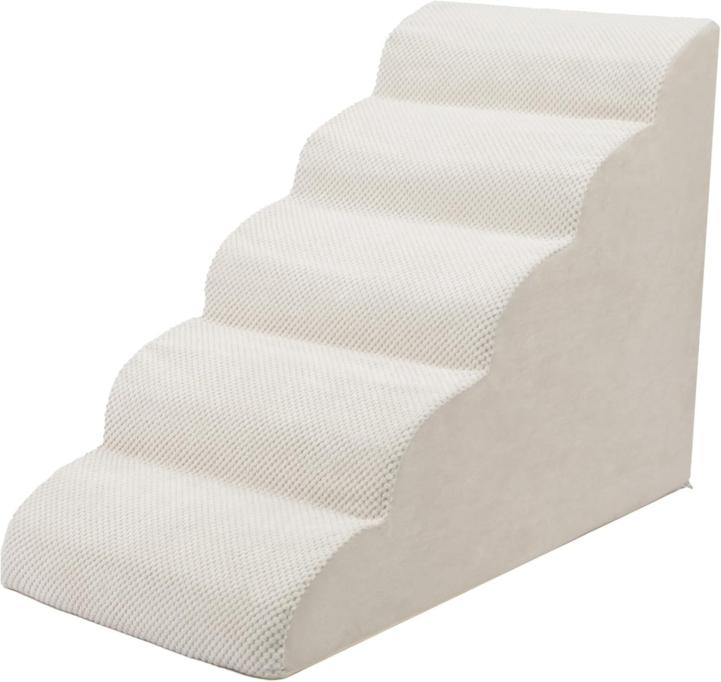 Dog Stairs for Small Dogs, 3 Tiers High Density Foam Dog Ramp, Extra Wide Non-Slip Pet Steps for High Beds Or Couch, Soft Foam Doggie Ladder for Dogs Injured, Older Pets, Small Cats