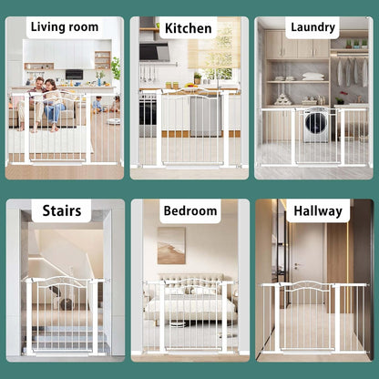 Fairy Baby 68.1"-70.8" Extra Wide Press Mounted Baby Gate Indoor for Kids Or Pets Walk Thru No Drill Long Dog Gates for The House Doorway Child Safety Gate