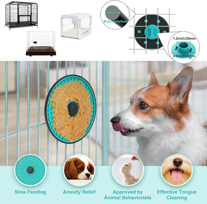 Lick Mat for Dogs, Dog Crate Lick Pads Slow Feeder, Lick Pad Crate Training Toy Crate Lick Plate,Very Suitable Peanut Butter, Treats Yogurt, Bolognese, for Boredom Relief Licking Pad